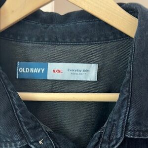 Old Navy Black Denim Shirt XXXL